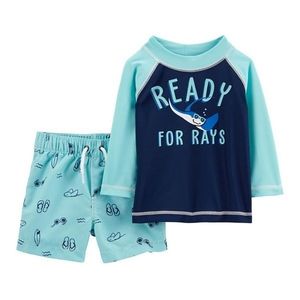Carter's baby boy rashguard swimsuit size 9months
